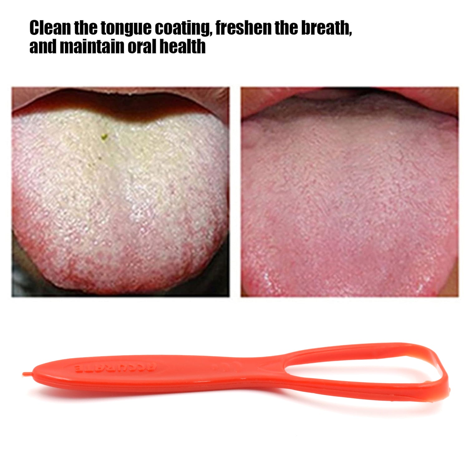 Plastic Tongue Cleaner For Kids  Adults  Tongue Scraper For Bad Breath Maintain Oral Hygiene For Daily Use  For Fresh Breath  Bacteria Removal  Improved Taste Plastic With Handle Tongue Cleaner (1 Pc ) Wukusy