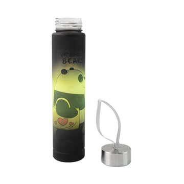 Cute Cartoon Printed Plastic Water Bottle (300 Ml  1 Pc) Wukusy