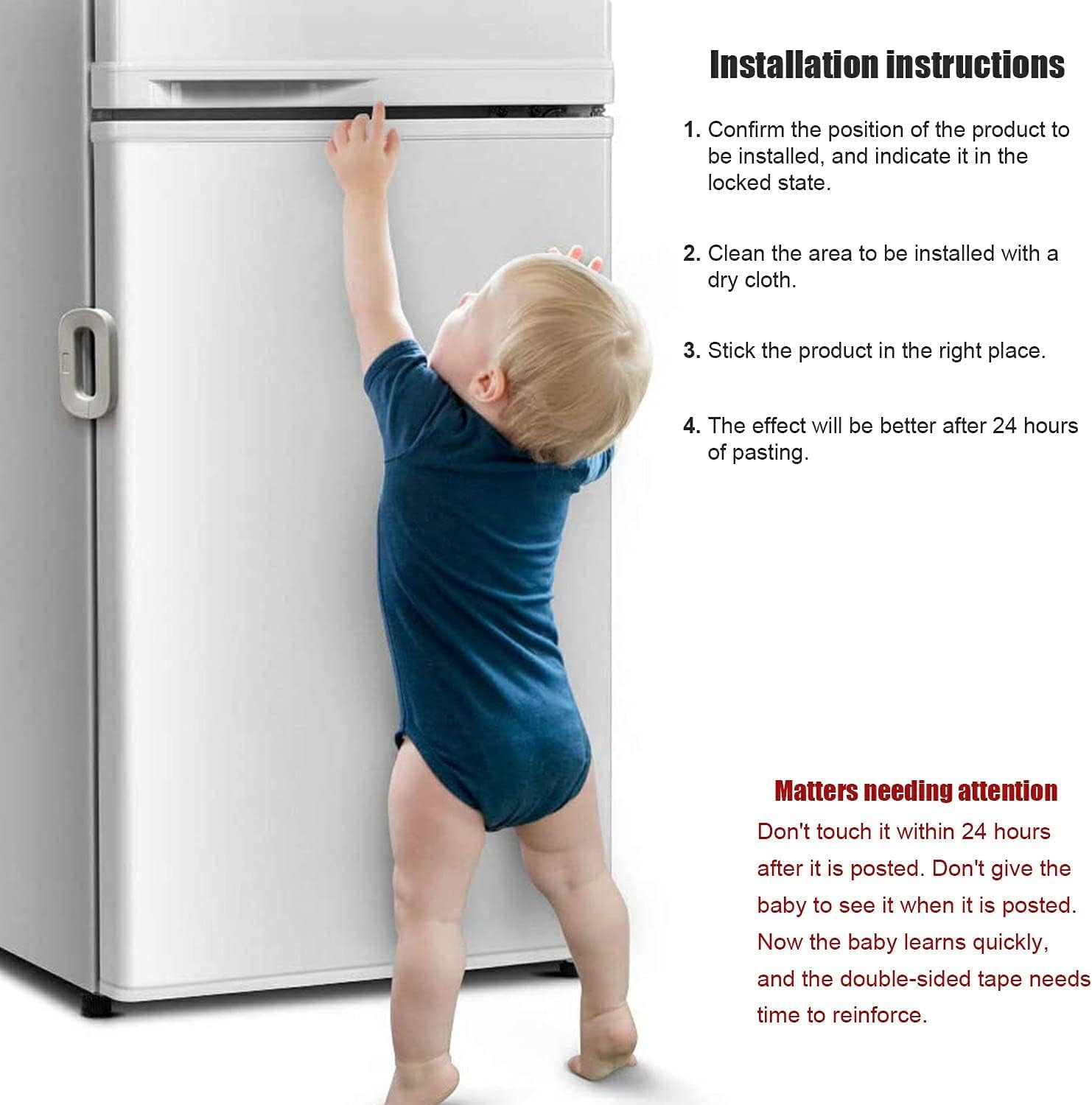 Fridge Freezer Door Lock -baby Safety Child Lock Wukusy