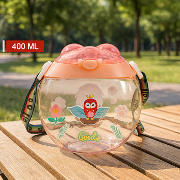 Round Belly Shape Kids Water Bottle (400ml  1 Set )