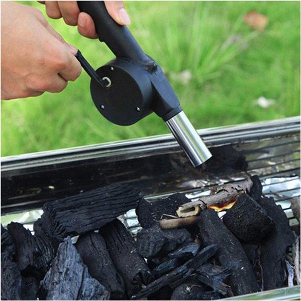 2282 Portable Hand Crank Air Blower Fan For Charcoal Grill Bbq Wukusy