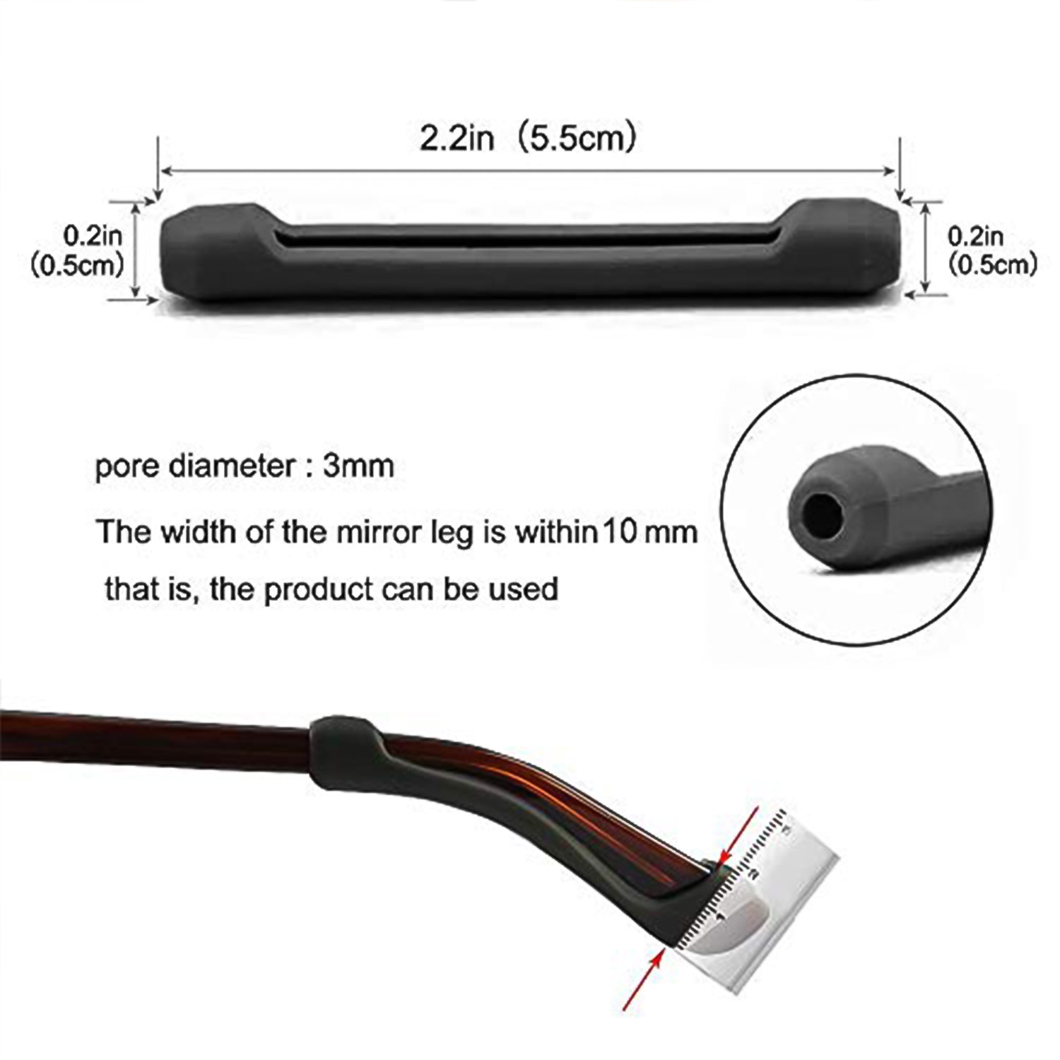 Eyeglass Anti Slip Ear Grip Soft Silicone Glasses Ear Hooks (1 Pair  Color May Be Vary) Wukusy