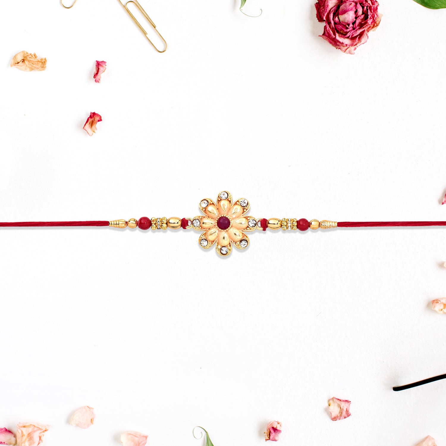 Designer Golden Rakhi Wukusy