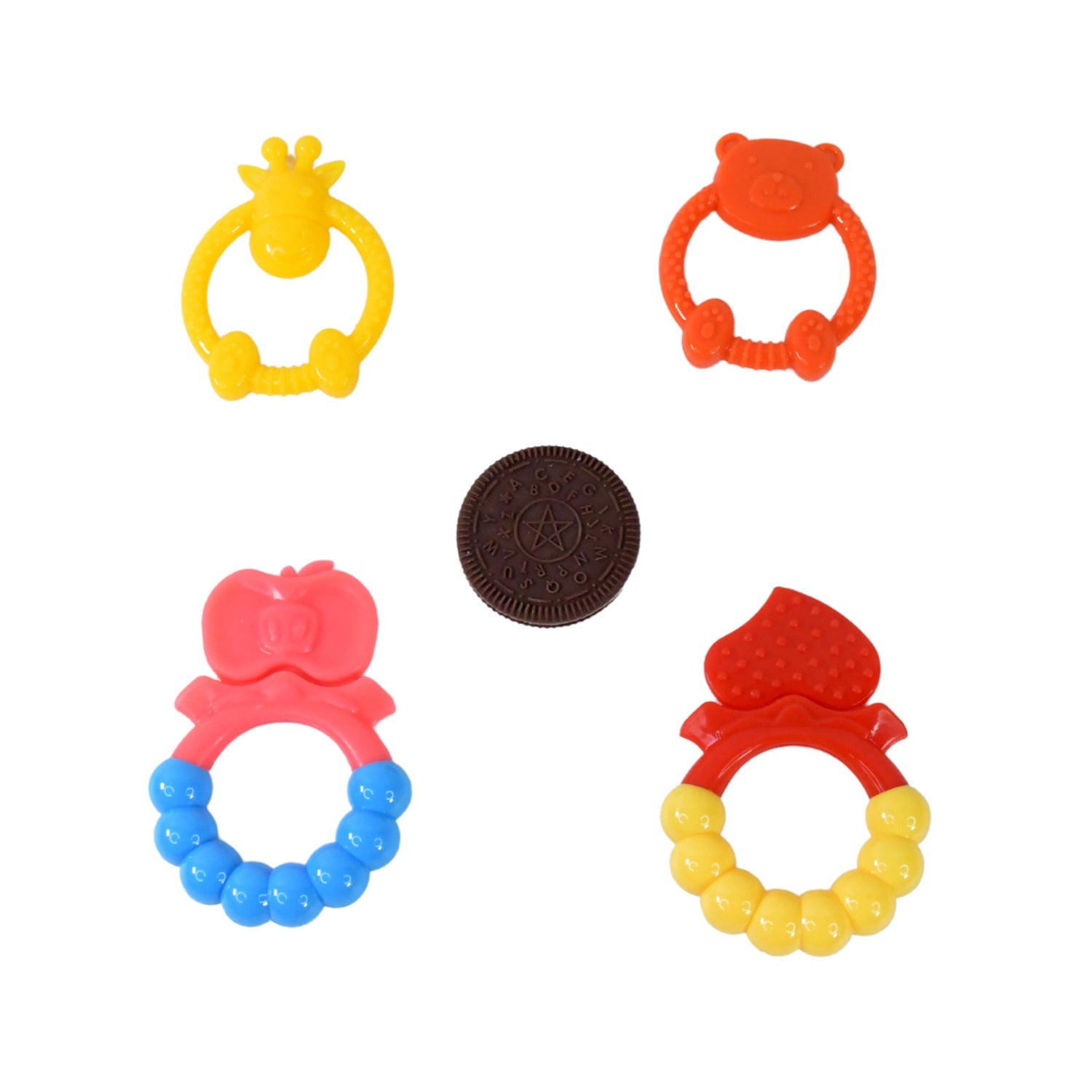 Silicone Baby Teething Toys (1 Pc  Mix Design) Wukusy
