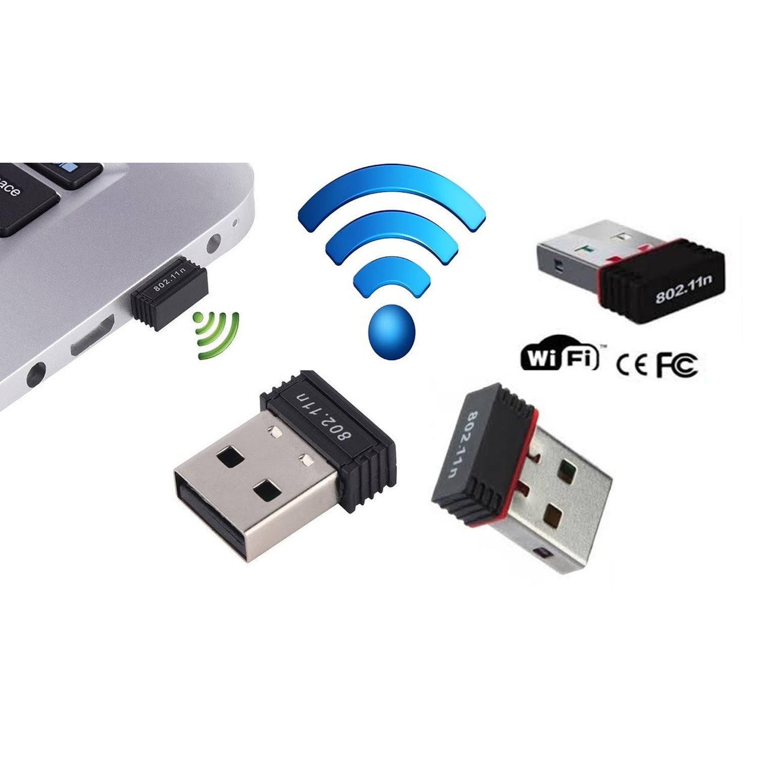 7224 Wi-fi Receiver Wireless Mini Wi-fi Network Adapter With With Driver Cd For Computer  Laptop And Etc Device Use Wukusy