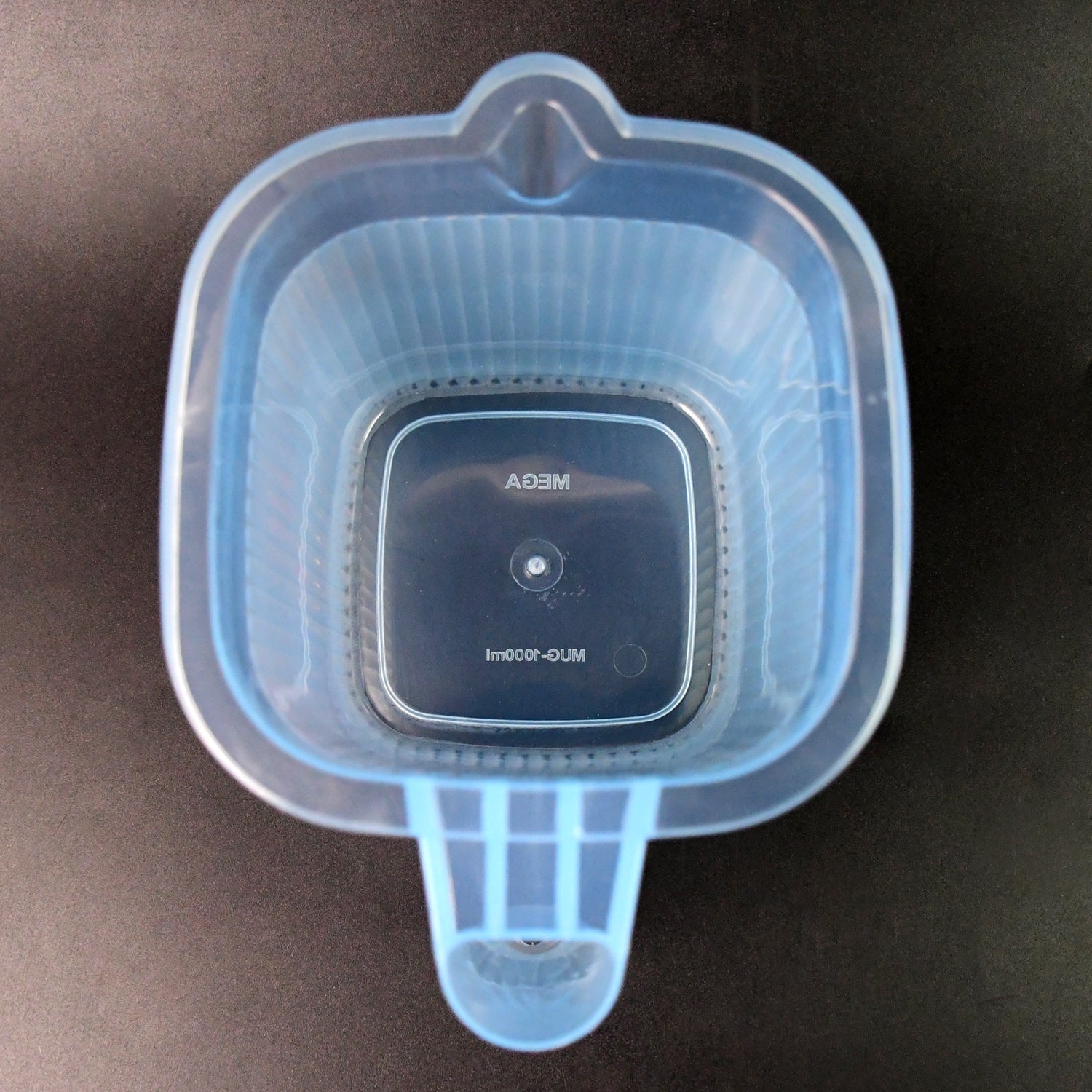 Plastic Square Transparent  Bath Water Mug (1 Pc  1000 Ml  Mix Color) Wukusy