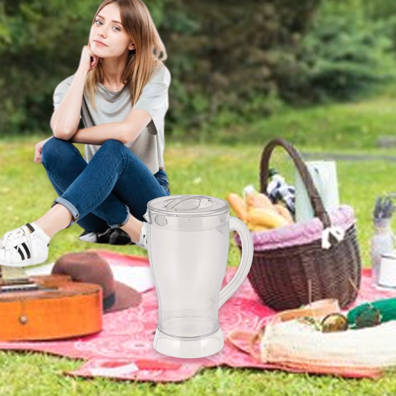 Apex Unbreakable Lemon Jug  1200 Ml (Approx  1 Pc) Wukusy