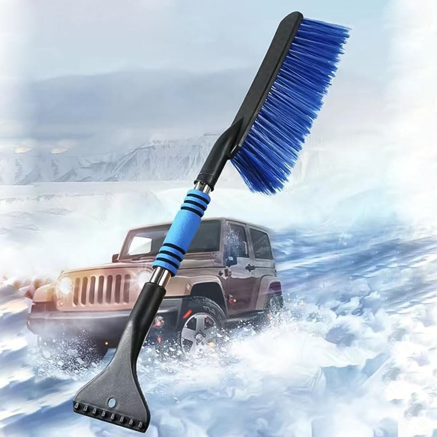 Ice Scraper Car Snow Brush 2 In 1 Comfortable Grip (1 Pc  67 Cm Long) Wukusy