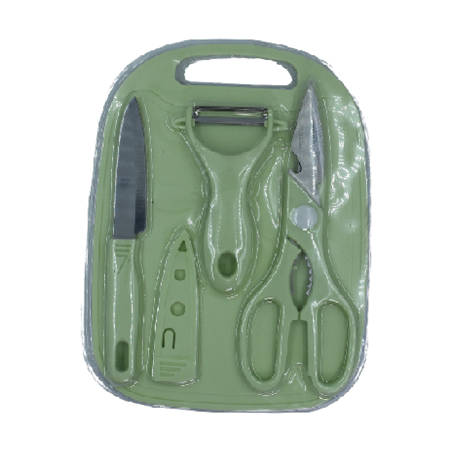 5508 Plastic Chopping Board With Knife Set And Scissor And Wine Stainless Steel And Plastic Kitchen Item Multipurpose Cutting Vegetables Wukusy