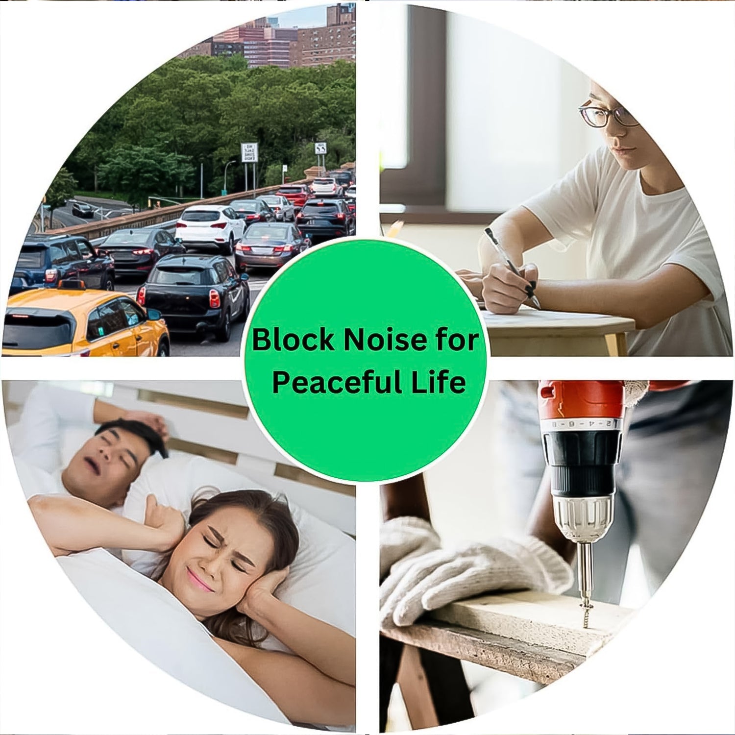 Earplugs Noise Reduction For Noise (1 Pair Foam) Wukusy