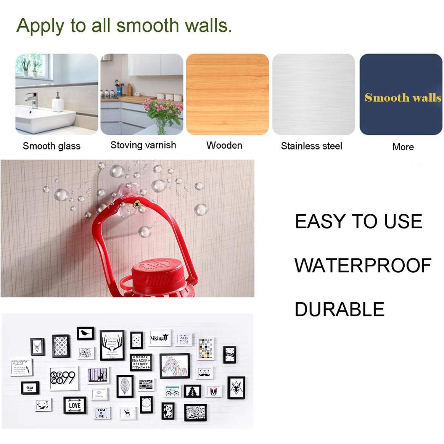 Self Adhesive Hooks Sticker  Screw Nut And Bolt Type (4 Pcs Set) Wukusy