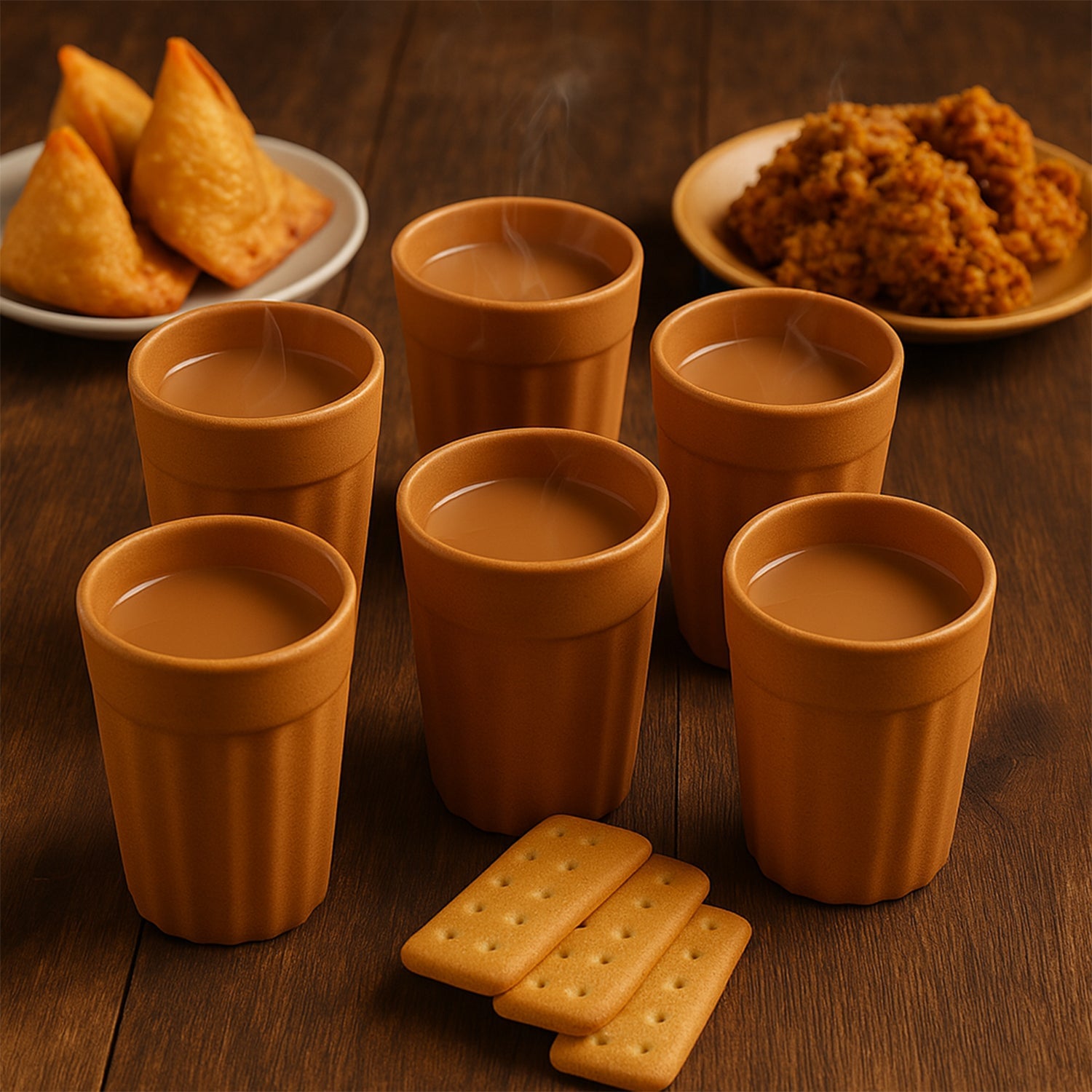 Konvex Traditional Chai Cups (125 Ml  6 Pc) Wukusy