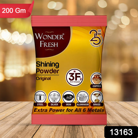 Shining Powder Cleans And Polishes Copper Brass Silver Aluminum Iron And Steel Removes Tarnish And Oxidation (200 Gm) Wukusy