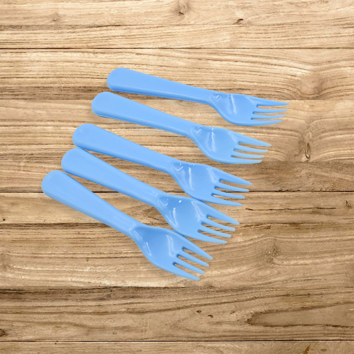 5895  Reusable Premium Heavy Weight Plastic Forks Party Supplies One Size Plastic 5pc Serving Fork Set For Kitchen Travel Home (5pc) Wukusy