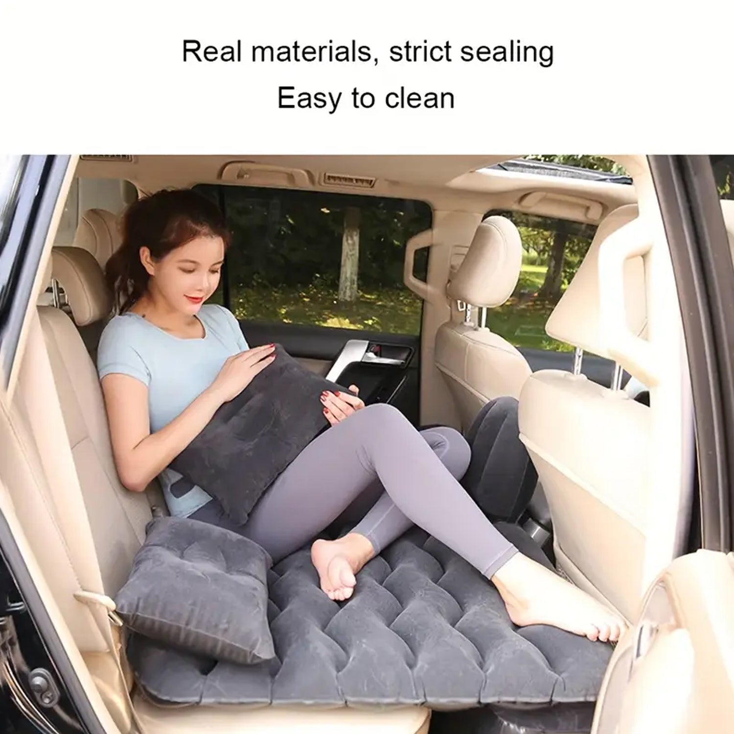 Portable Car Backseat Inflatable Air Mattress Bed (1 Pc) Wukusy