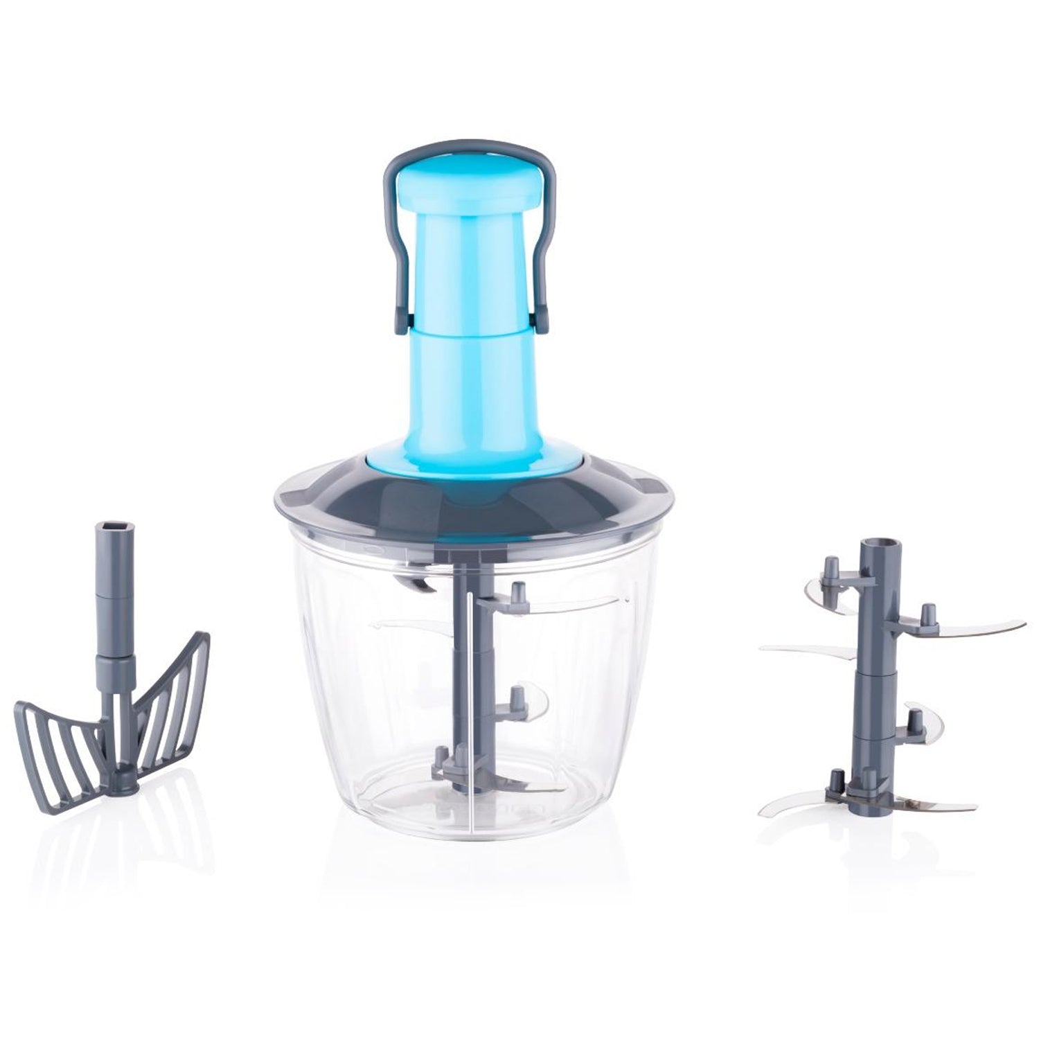 6 Blades Manual Hand-press Vegetable Chopper (1100 Ml) Wukusy