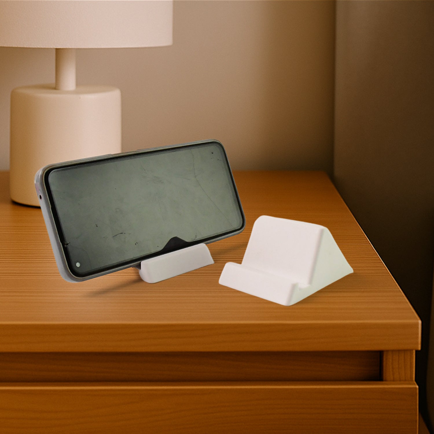 Compact Plastic Mobile Phone Holder Stand (2 Pc  Mix Color) Wukusy