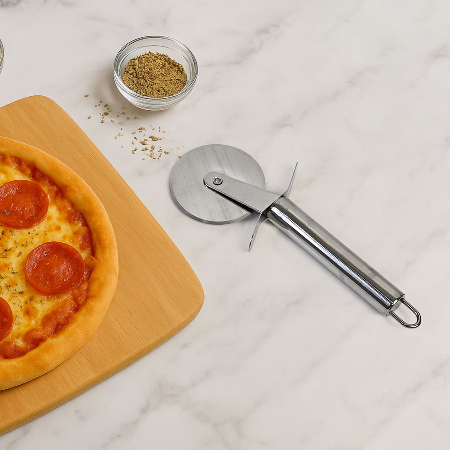 Premium Stainless Steel Pizza Cutter Wheel With Sharp Blade Wukusy