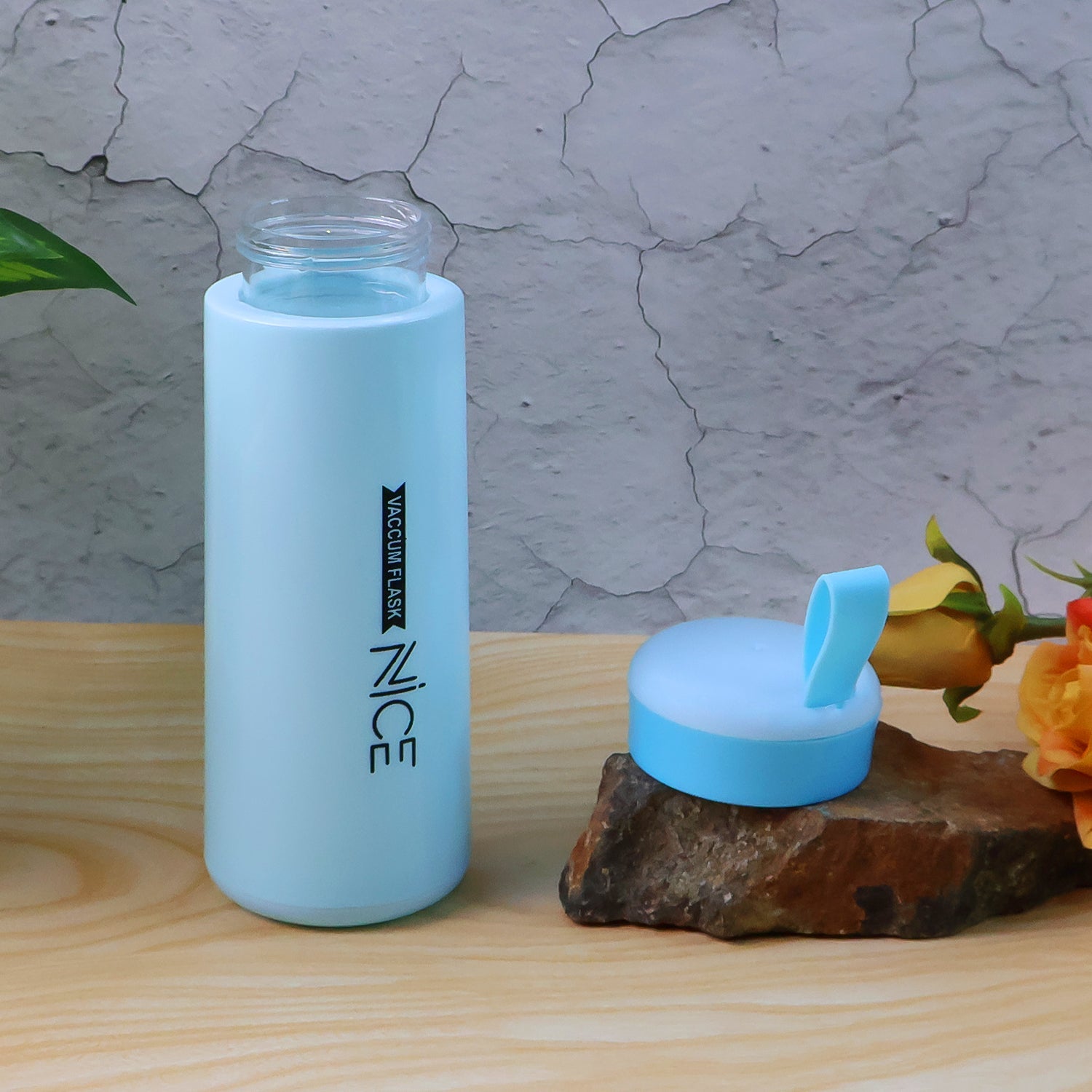 Water Bottle 400ml Leak Proof Glass Water Bottle With Daily Water Intake For Gym And Children Nice Bottle (1 Pc) Wukusy