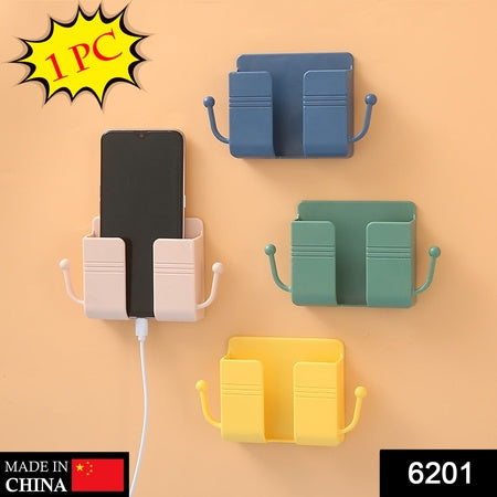 6201 1 Pc Wallmount Mobile Stand With Hook Design Used In All Kinds Of Places Including Household And Many More As A Hanging Support For Cloths And Stuffs Purposes. Wukusy