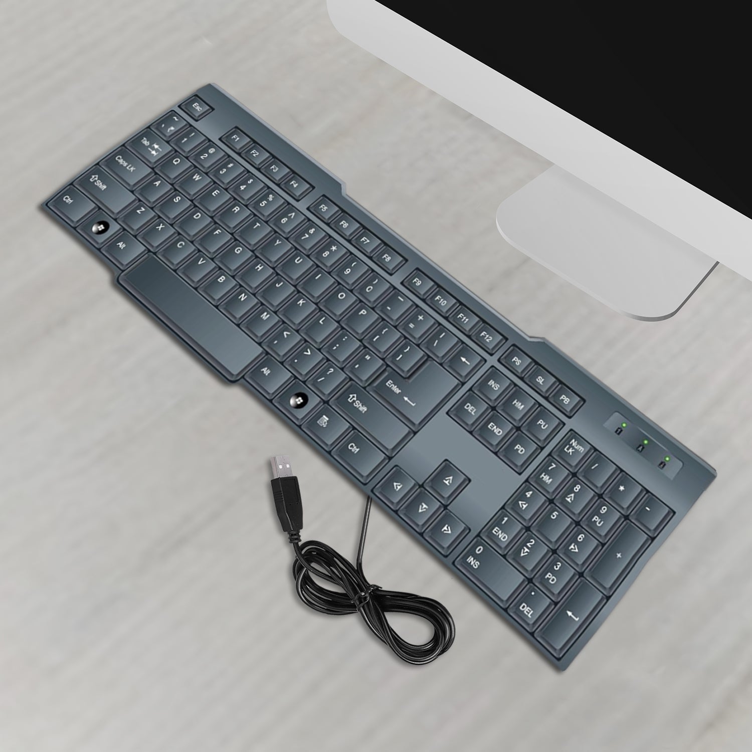 Wired Usb Keyboard 104 Keys (1 Pc) Wukusy