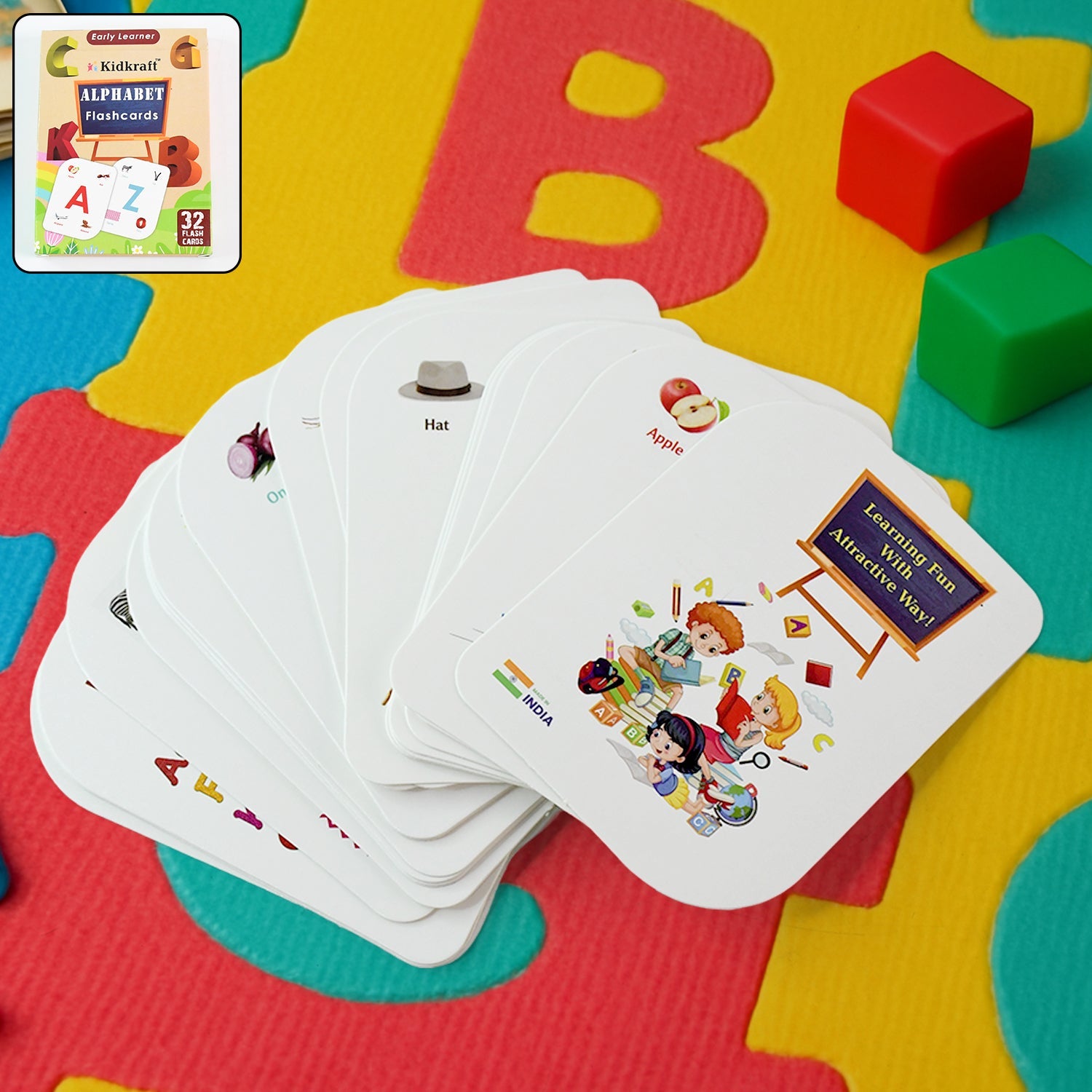 Kidkraft Early Learner 32-piece Alphabet Flash Cards Set Wukusy