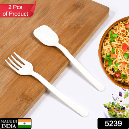 5239 Plastic Forks  Spoon Cutlery-utensils Parties Dinners Catering Services Family Gatherings ( Pack Of 2) Wukusy