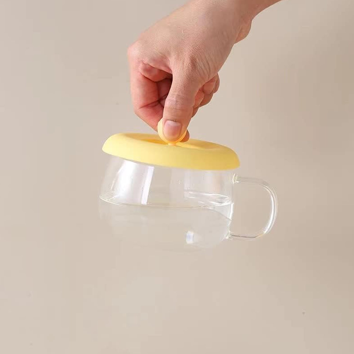 Cup  Mug Lid Dust Proof Silicone Rubber Airtight Seal (Cup  Spoon Not Included Only Lid 1 Pc) Wukusy