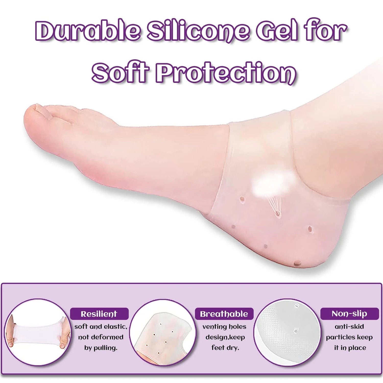Kid Silicone Heel Protectors (1 Pair) Wukusy
