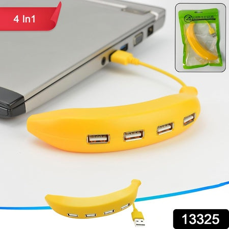 Banana Shape Usb Hub 2.0 Hub Usb Splitter 4-port Usb Hub (1 Pc) Wukusy