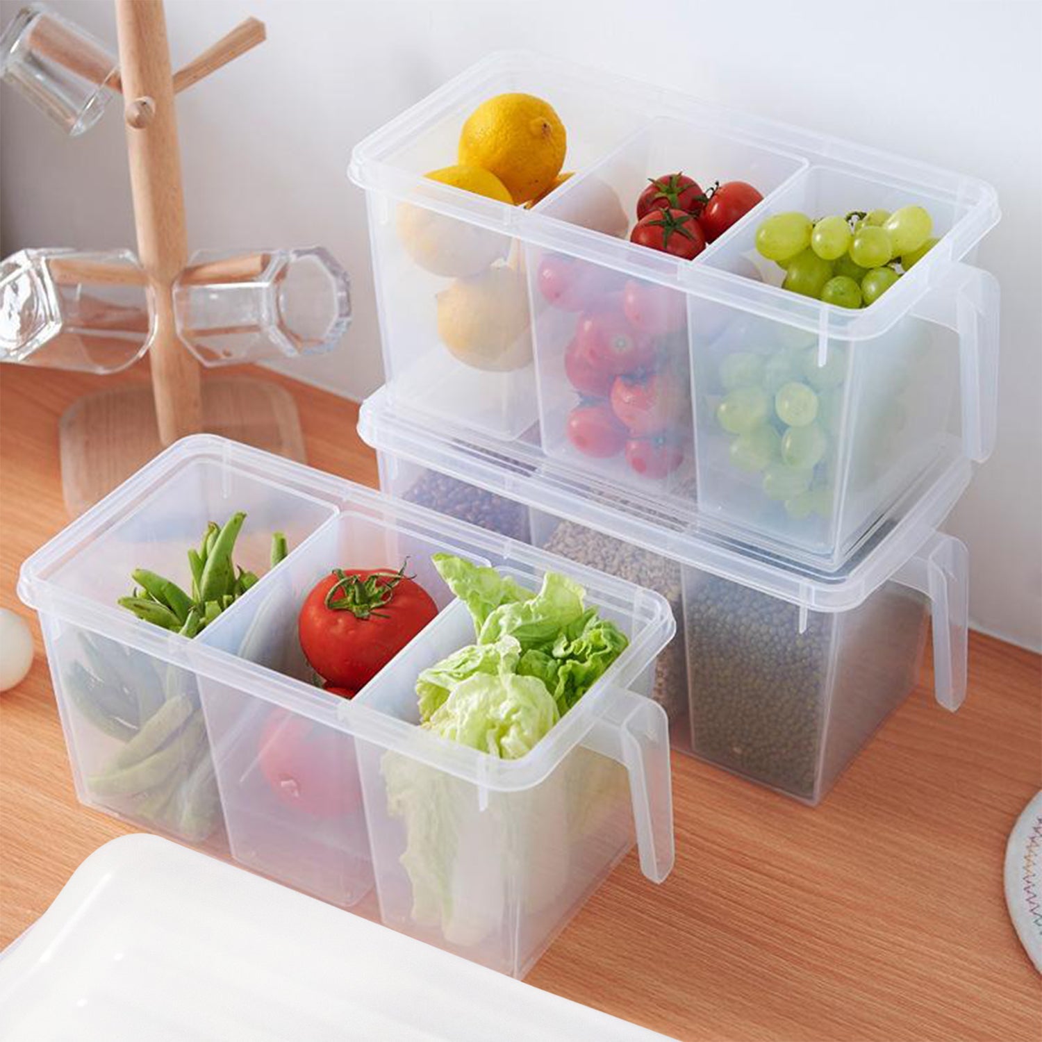 2406 Refrigerator Organizer Fresh-keeping Box Case Kitchen Storage Box Wukusy