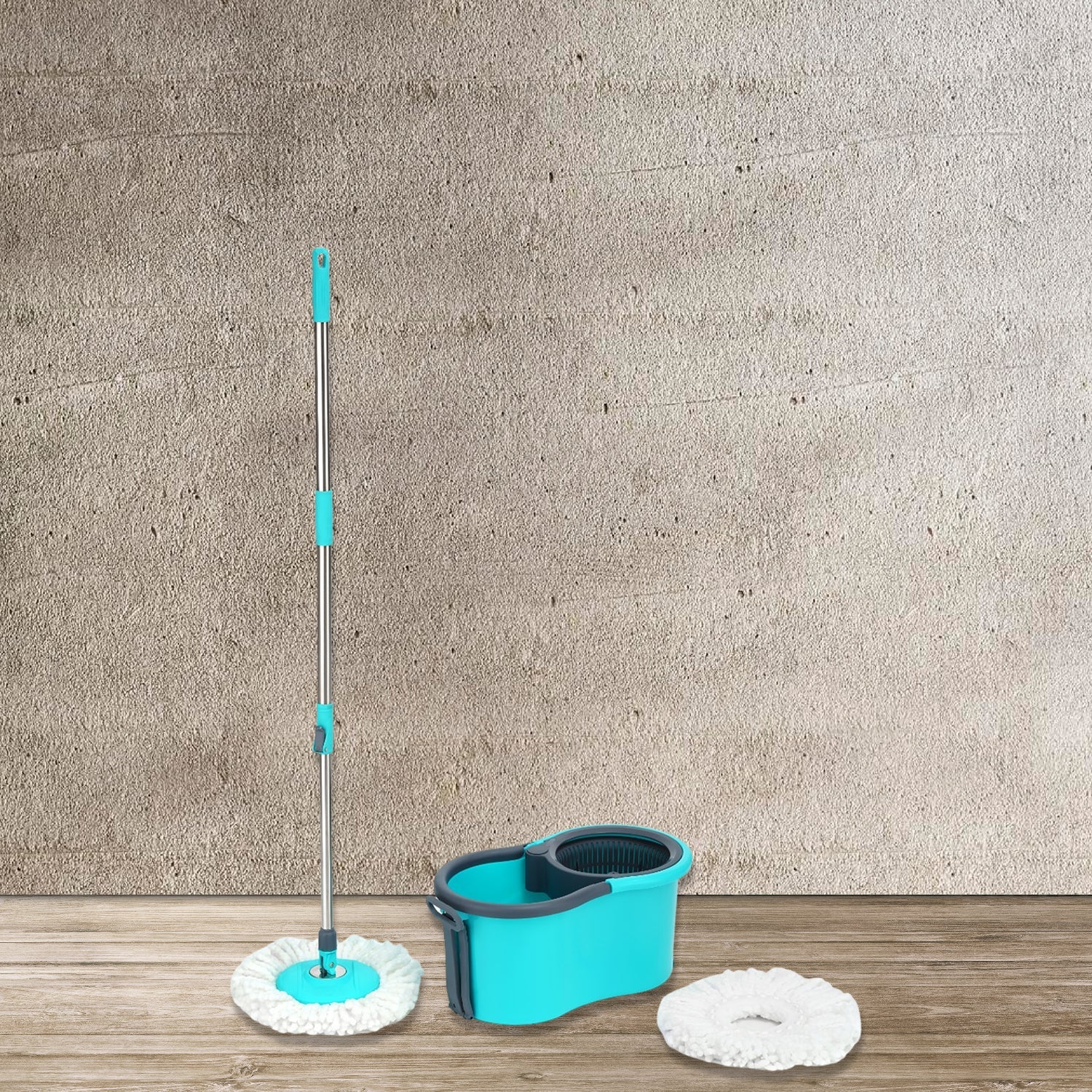 4941 Quick Spin Mop Plastic Spin Bucket Floor Cleaning Easy Wheels  Big Bucket Floor Cleaning Mop With Bucket Wukusy