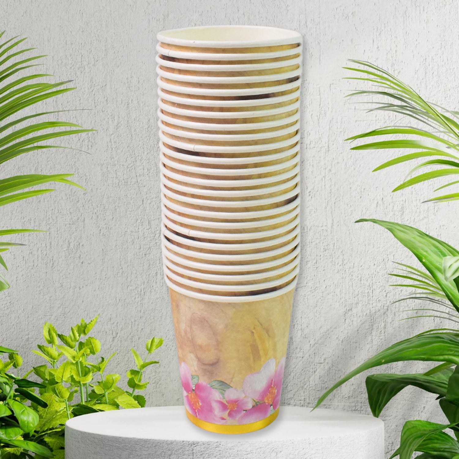 Disposable Paper Cups Disposable Tea Coffee Cups (24 Pcs Set  Mix Color  Design) Wukusy