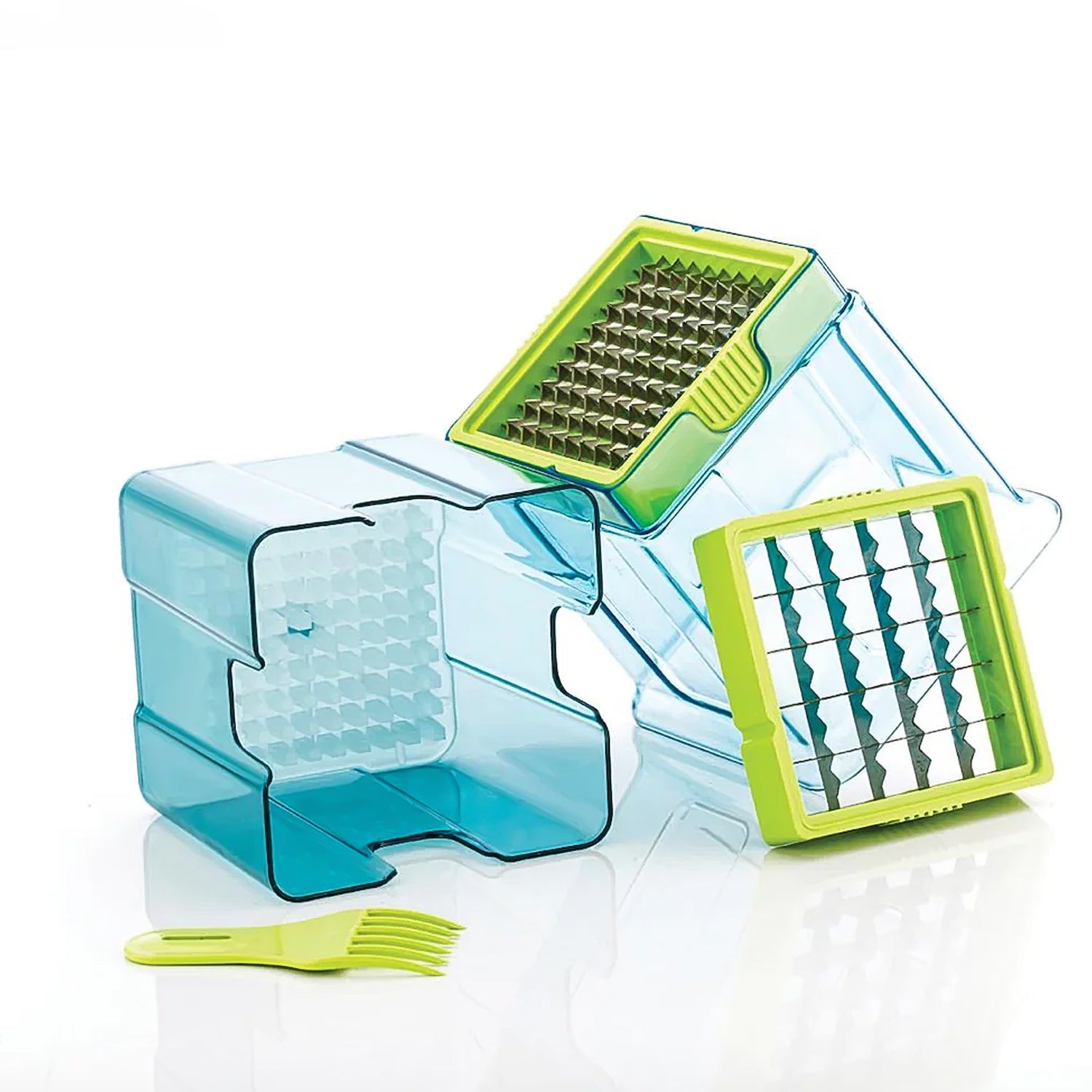 2 In 1 Potato Chipser  Slicer French Fries Maker Finger Chips  Plastic  Two Blades Finger Chips Cutter For Kitchen Accessoryvegetable Fruit Slicer (1 Pc) Wukusy