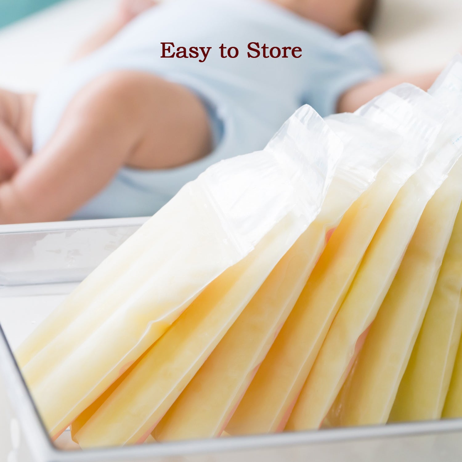 Breastmilk Storage Bags Double Zipper Seal (1 Pc) Wukusy