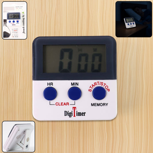 1523 Digital Kitchen Timer With Alarm  Stop Watch Timer For Kitchen  Kitchen Timer With Magnetic Stand Timer Clock For Study