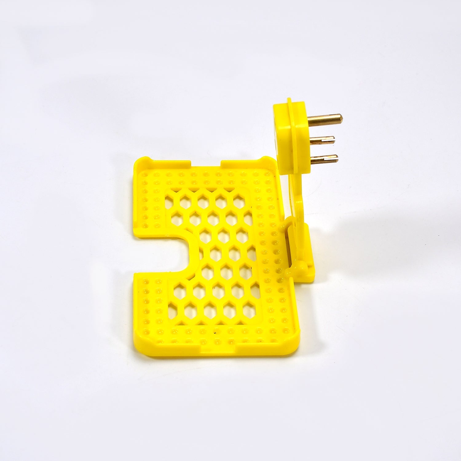 6498 Multi-purpose Wall Holder Stand For Charging Mobile Just Fit In Socket And Hang (Yellow) Wukusy