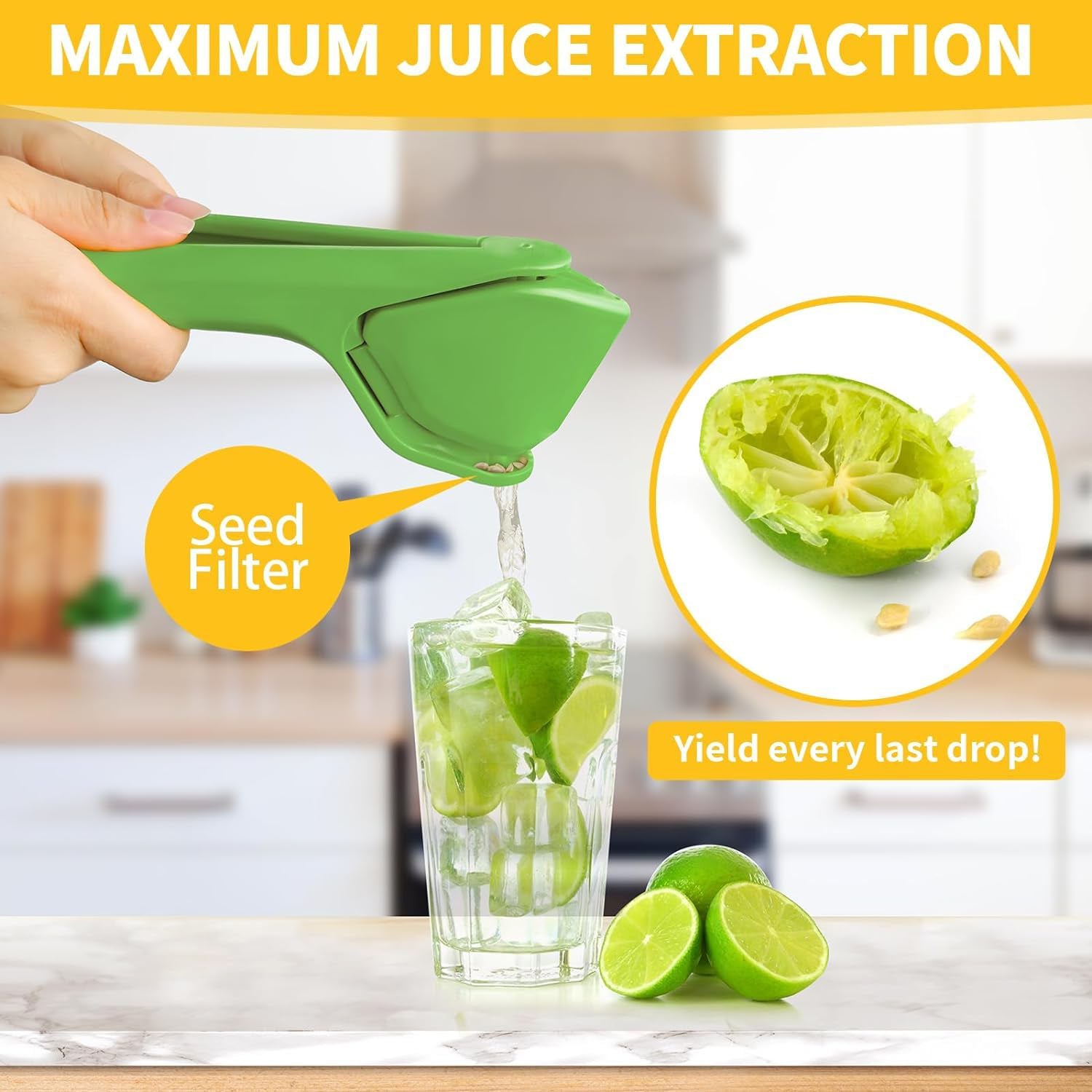 Liger Plastic Manual Handheld Lemon  Orange Squeezer Juice (1 Pc) Wukusy