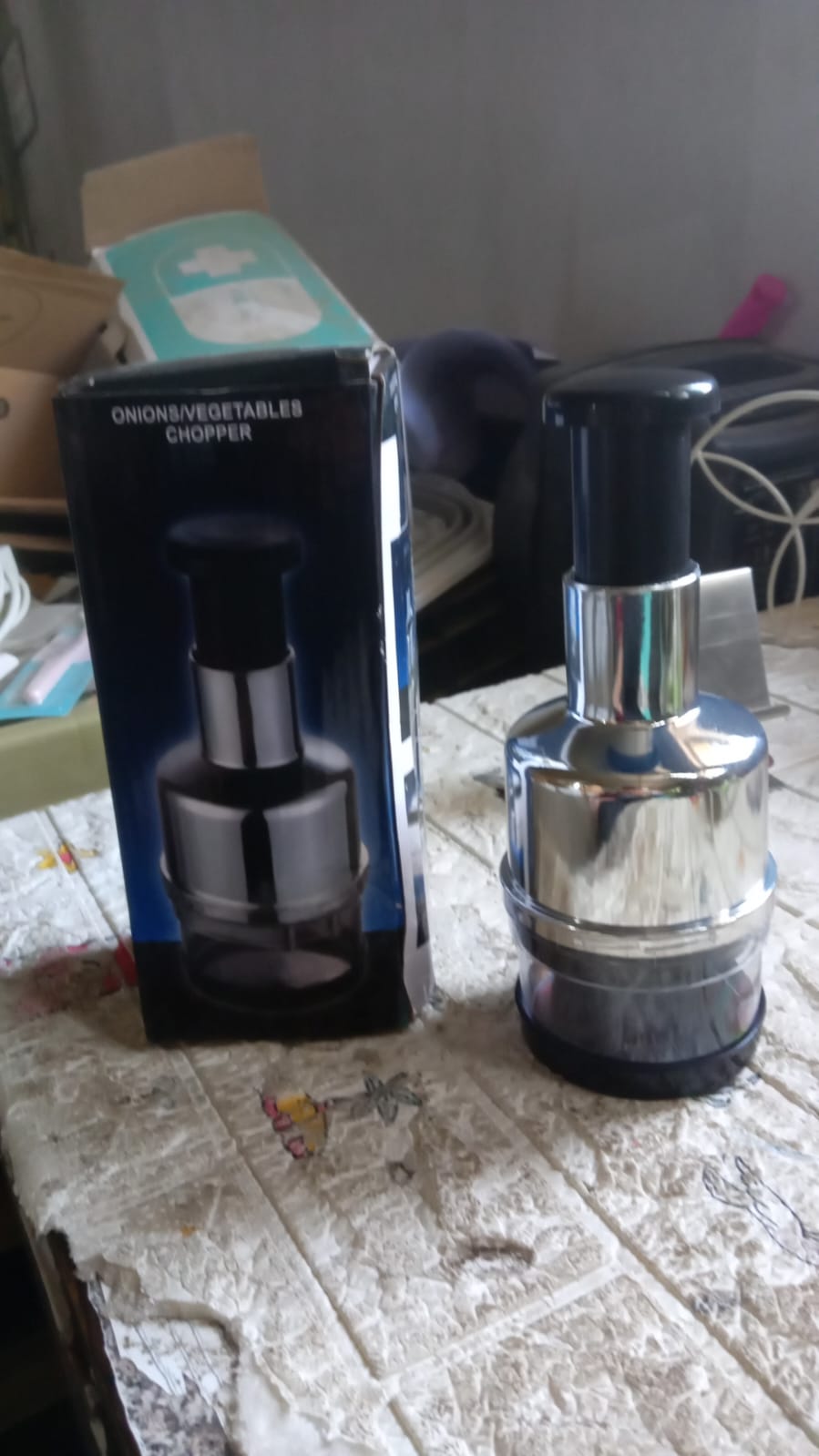 8189 Food Cutter Multifunctional Stainless Steel Blade Onion Cutter Food Vegetable Cutting Tool Home Kitchen Accessory Vegetable Onions Garlic Nuts Salads Hand Chopper Kitchen Wukusy