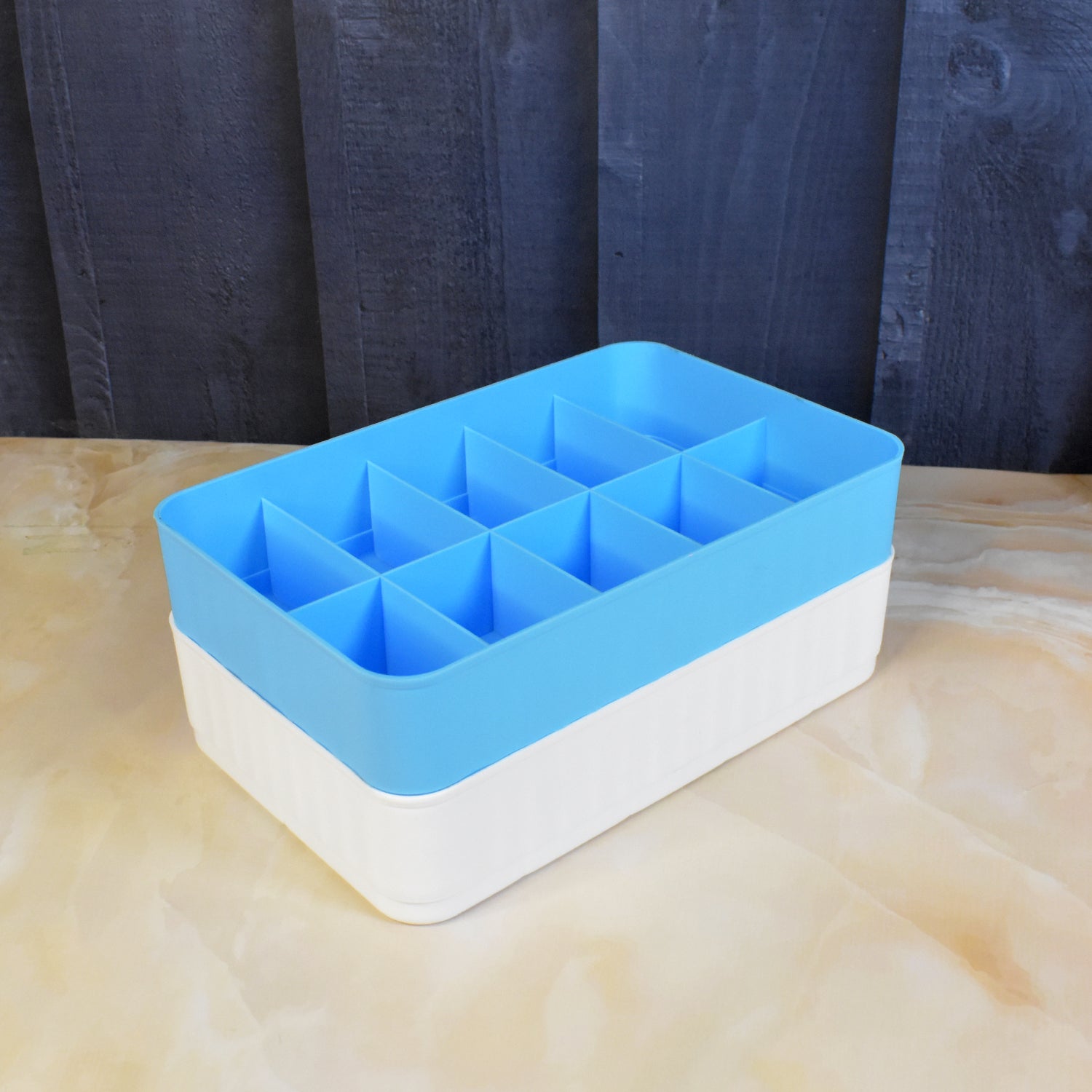 Multi-function Desktop Drawer Storage Box 10 Grid Underwear Socks Box (2 Pc Set) Wukusy