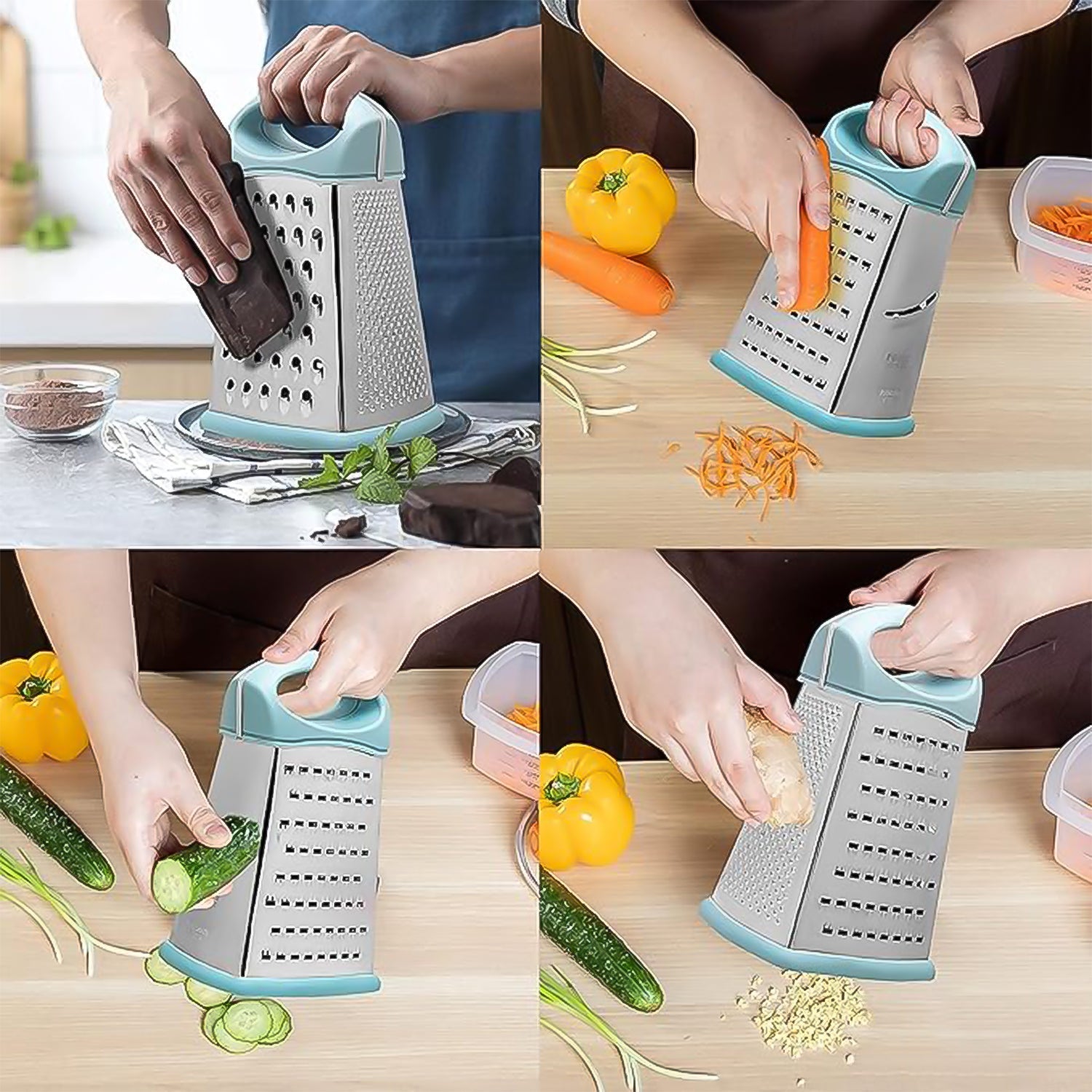 Ritu Heavy-duty 7-in-1 Multipurpose Stainless Steel Hexagonal Grater Wukusy