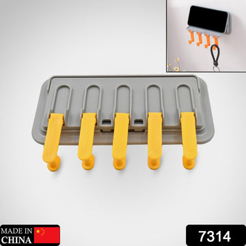 7314 Multi-purpose Hook Up Wall Mounted Hook Towel Hook Rack Foldable Wall Hooks Mobile Holder Stand Towel Hangers Wall Mounted Coat Rack Foldable Hook Mobile Stand Wukusy