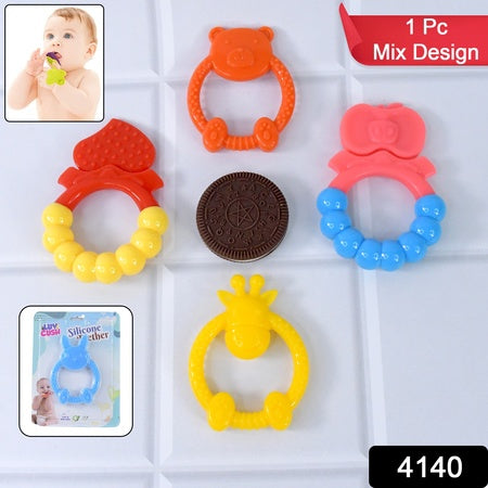 Silicone Baby Teething Toys (1 Pc  Mix Design) Wukusy