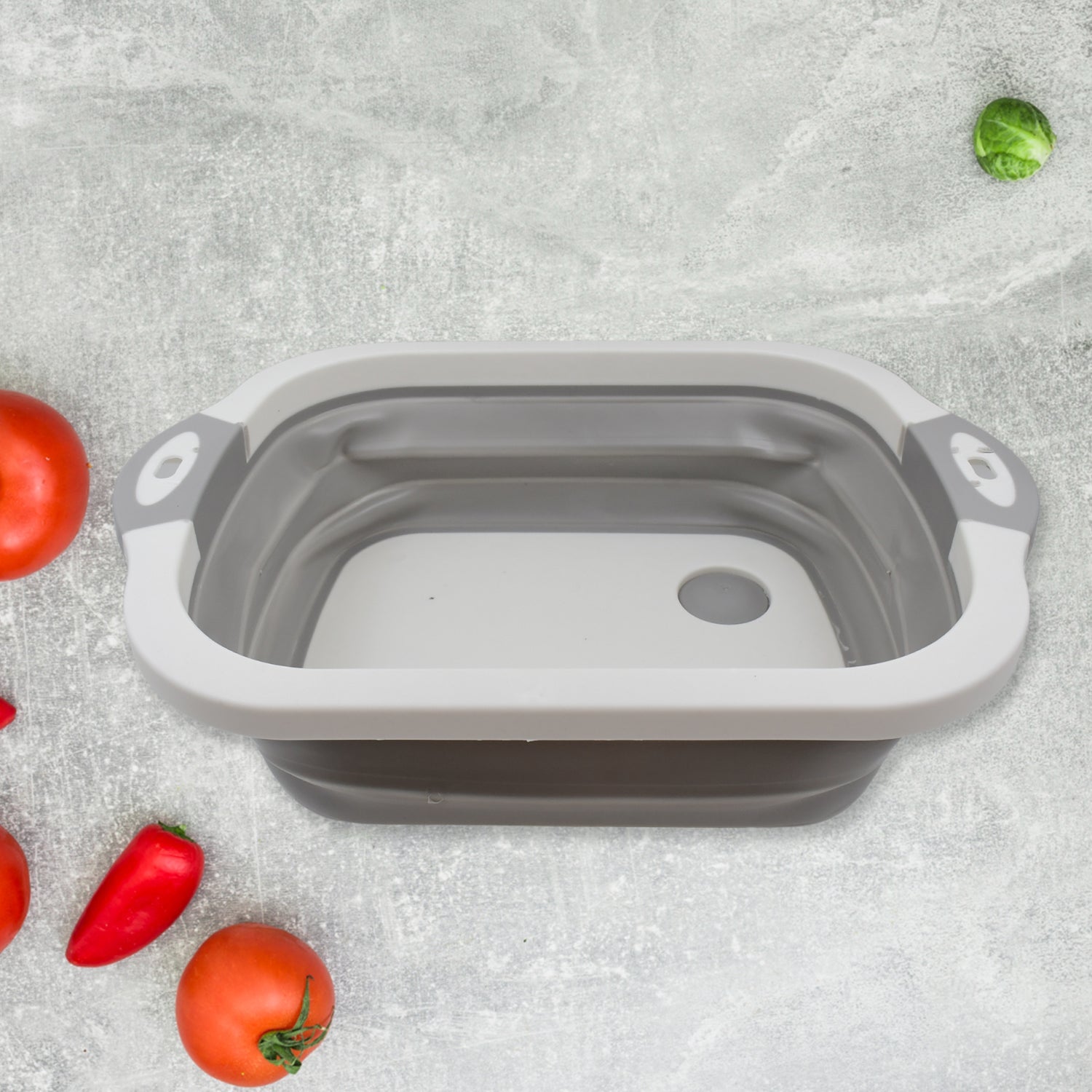0098a Collapsible Cutting Board With Dish Tub Basket Wukusy