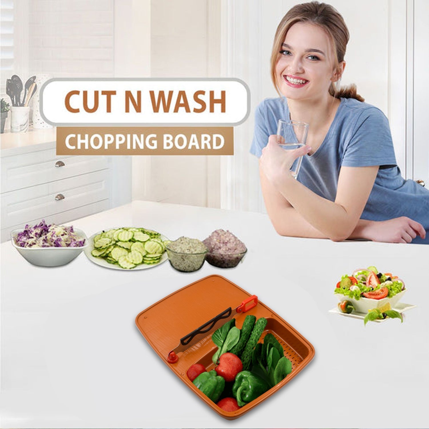2687 Cut N Wash Box And Tray Used In All Kinds Of Household Kitchen Purposes For Cutting And Washing Within Of Fruits And Vegetables. Wukusy
