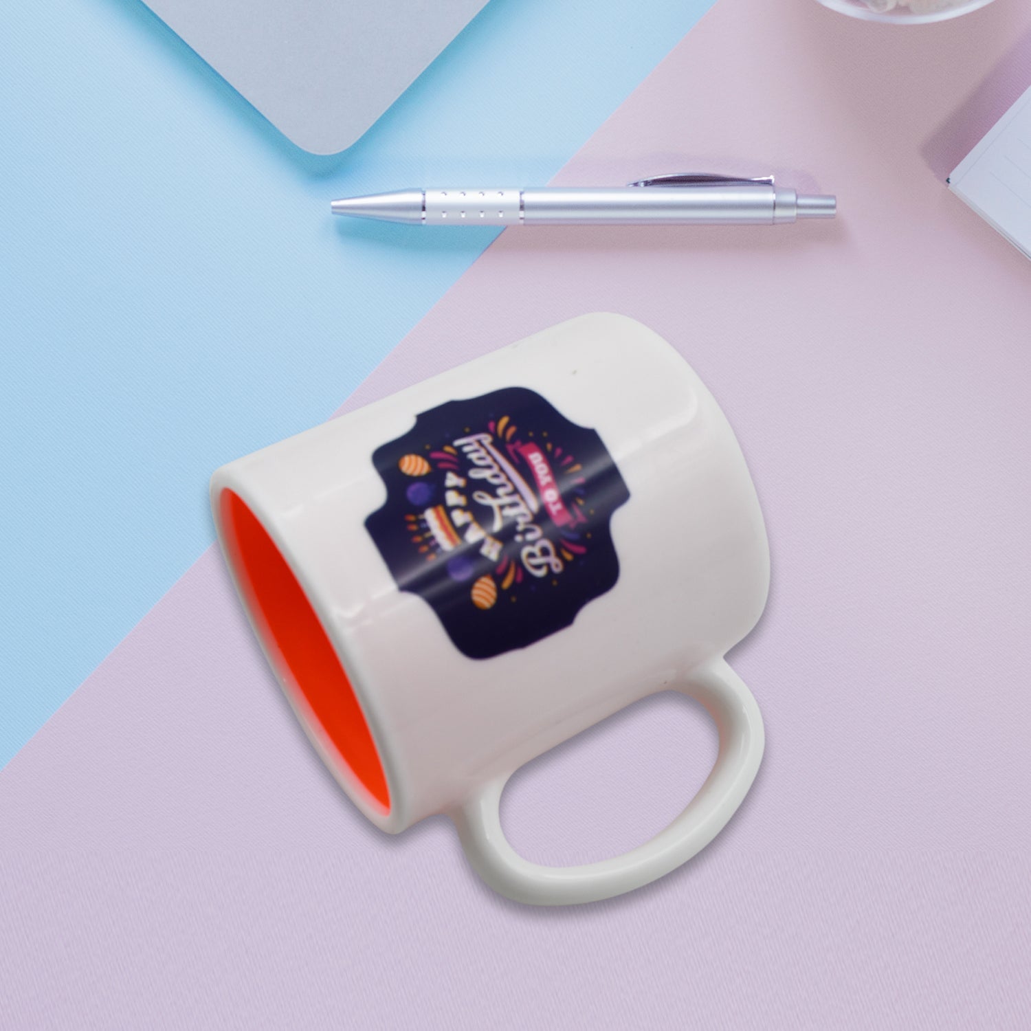 4121 Mix Design  Color Coffee Mug With Spoon And Box Packing Design Coffee Mug Used For Drinking And Taking Coffees And Some Other Beverages In All Kinds Of Places (1 Pc) Wukusy