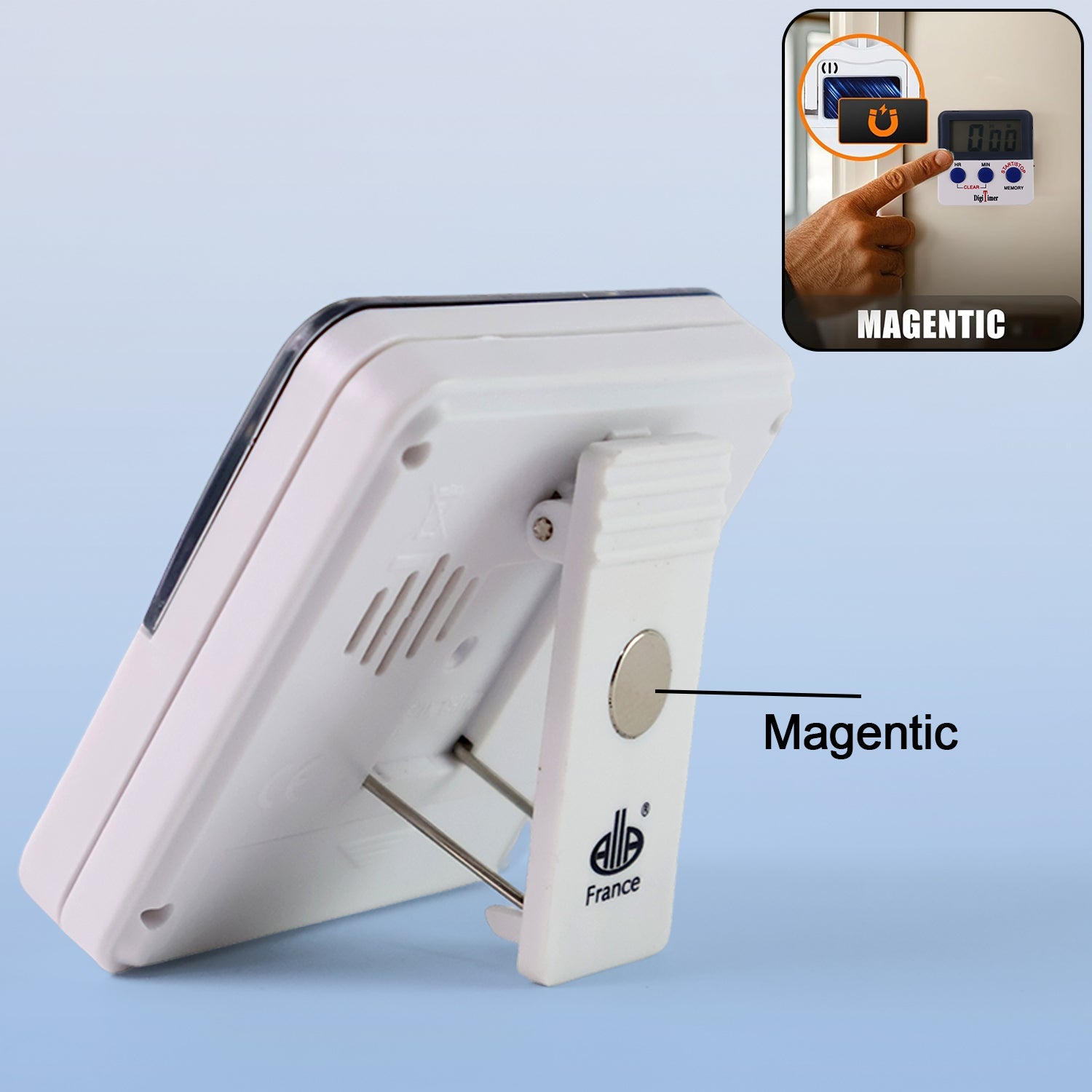 1523 Digital Kitchen Timer With Alarm  Stop Watch Timer For Kitchen  Kitchen Timer With Magnetic Stand Timer Clock For Study Wukusy