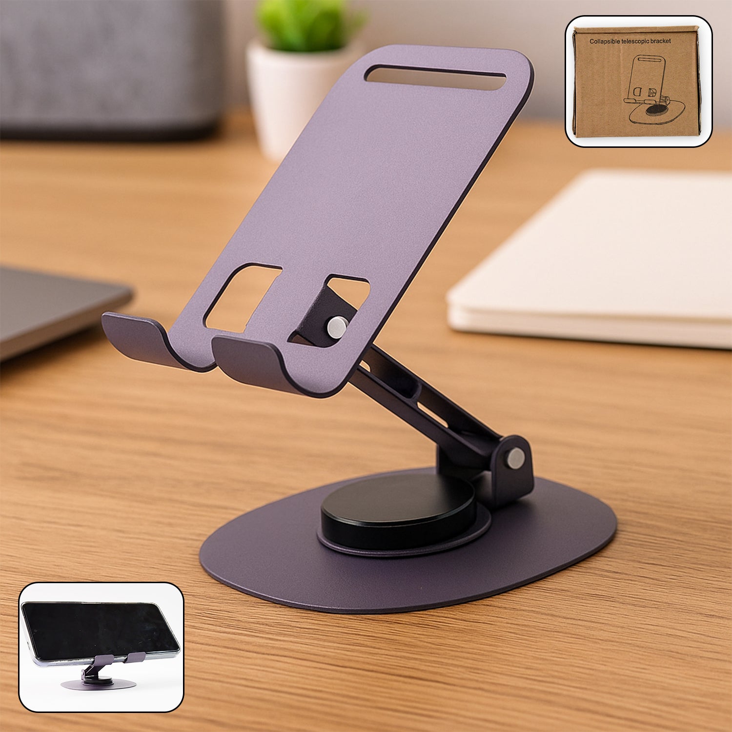 Mobile Stand Foldable  360 Rotatable Mobile Stand (1 Pc) Wukusy