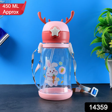 Cute Cartoon Water Bottle Approx 450ml (1 Pc) Wukusy