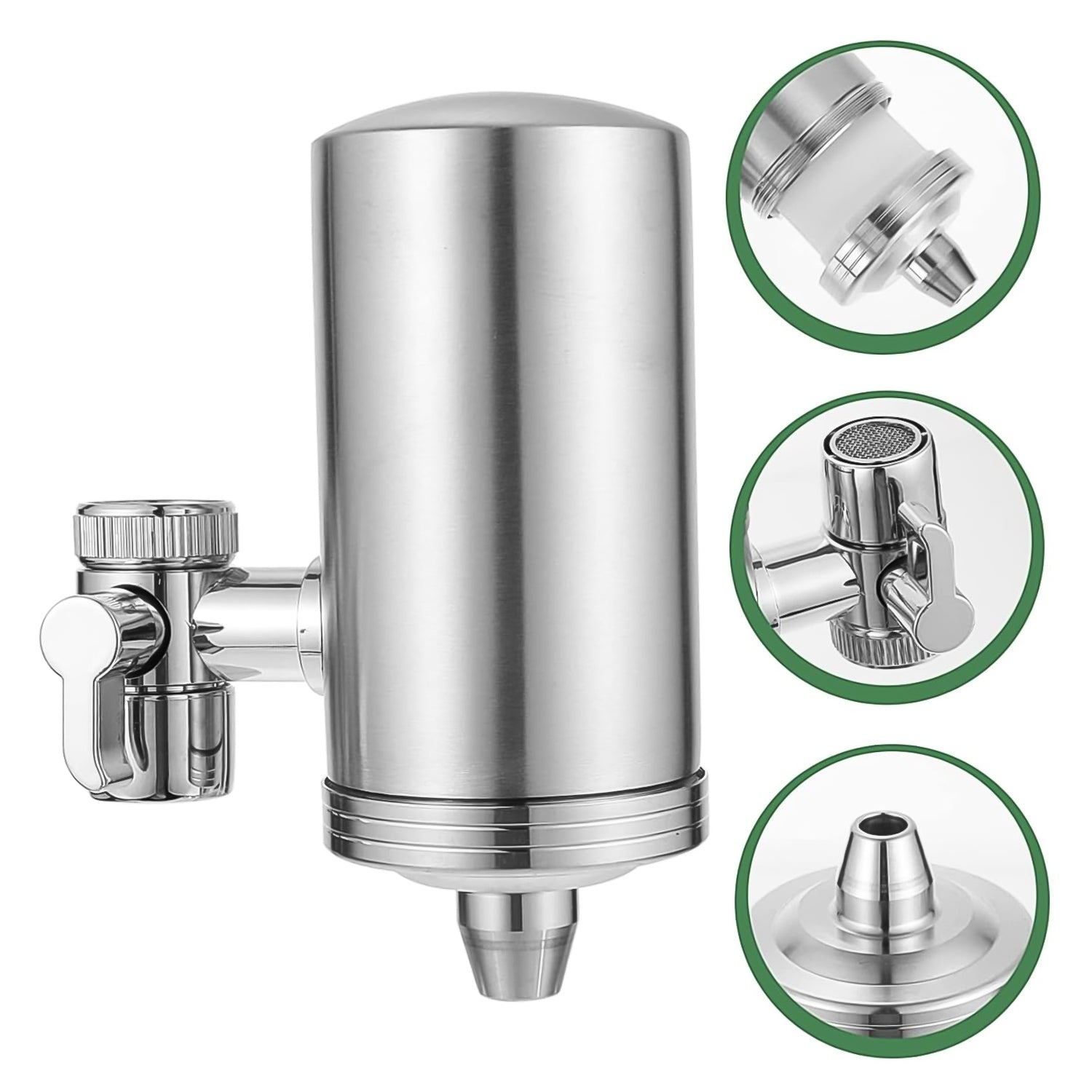 304 Stainless  Steel Faucet Mount Water Filter Water Purifier (1 Set) Wukusy